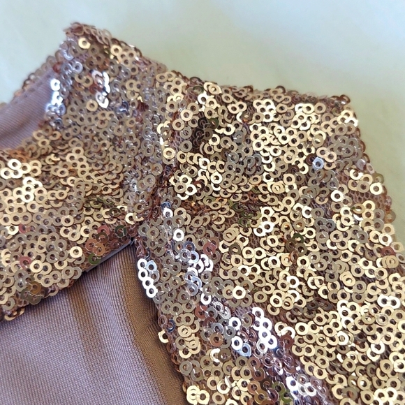 Gold Sequin Racerback Crop Top Size XS - Picture 8 of 12